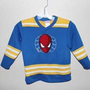 FREE WITH ANY BUY❤️original #62 SPIDER-MAN kids hockey jersey Spidey big logo 5T